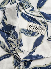 SUPERDRY Blue Short Sleeve Printed Beach Shirt - Image 12 of 12