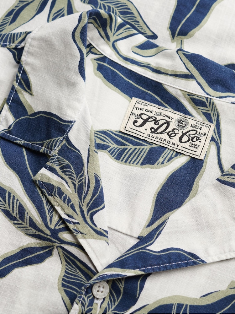 Superdry Blue Cabana Poolside Short Sleeve Shirt - Image 6 of 6