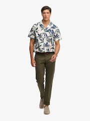 SUPERDRY Blue Short Sleeve Printed Beach Shirt - Image 7 of 12