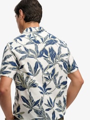 SUPERDRY Blue Short Sleeve Printed Beach Shirt - Image 9 of 12