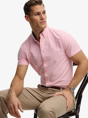 Superdry Pink Preppy Oxford Short Sleeve Shirt - Image 4 of 5