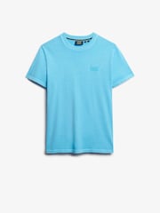 Superdry Blue Essential Logo Embroidered Neon T-Shirt - Image 5 of 6