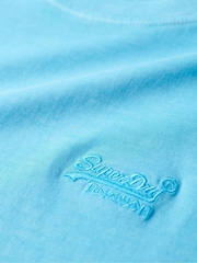 Superdry Blue Essential Logo Embroidered Neon T-Shirt - Image 6 of 6