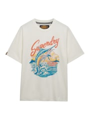 Superdry White Maritime Loose T-Shirt - Image 4 of 5