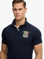 Superdry Blue Crest Polo Shirt - Image 4 of 7