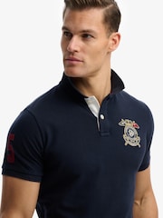 Superdry Blue Crest Polo Shirt - Image 5 of 7