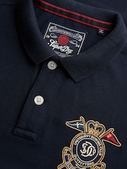 Superdry Blue Crest Polo Shirt - Image 7 of 7