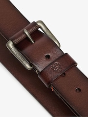 Superdry Brown Classic Leather Belt - Image 3 of 3