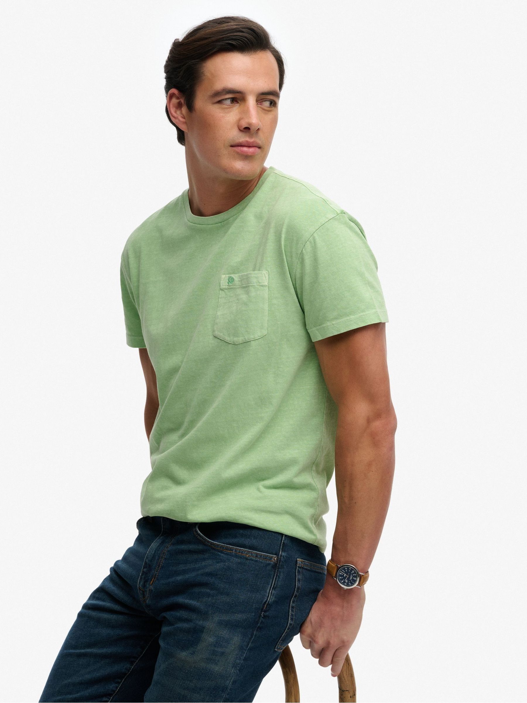 Superdry Men's Green Cotton Classic Pocket T-Shirt