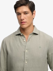 Superdry Green Riviera Long Sleeve Shirt - Image 4 of 6