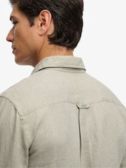 Superdry Green Riviera Long Sleeve Shirt - Image 5 of 6