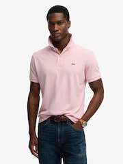 Superdry Pink Classic Pique Polo Shirt - Image 1 of 6