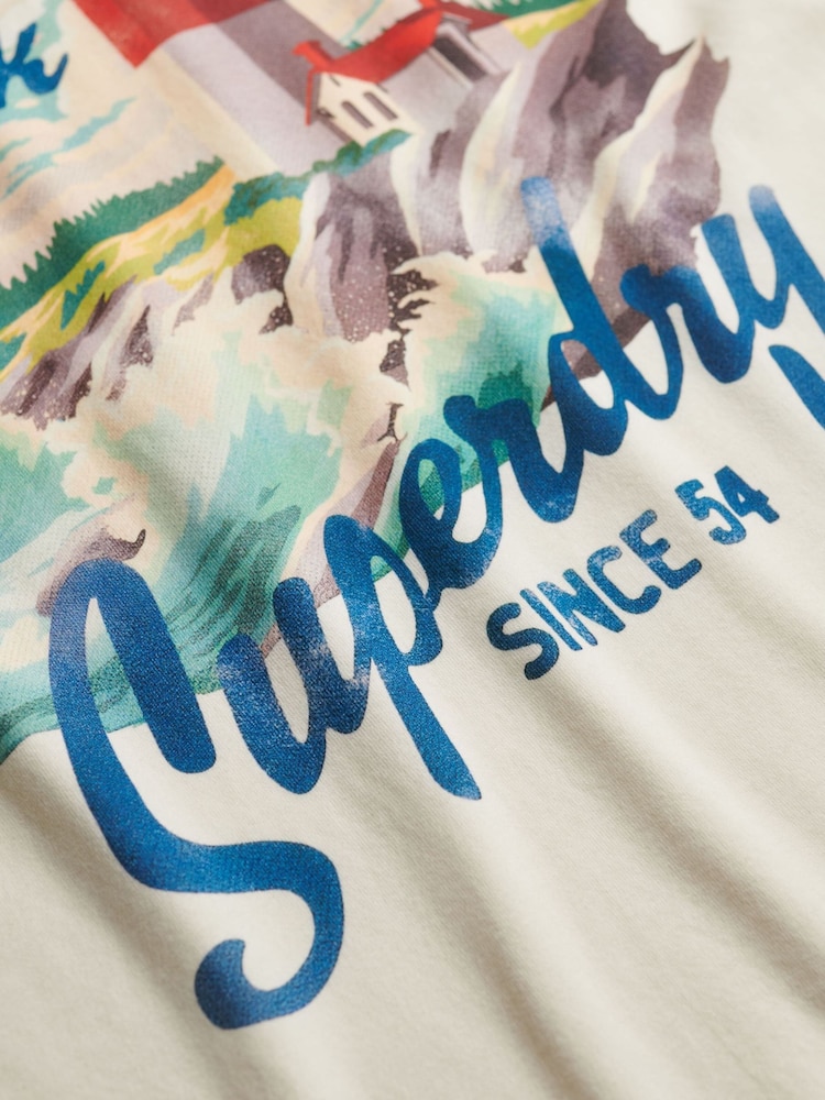 Superdry White Maritime Loose T-Shirt - Image 2 of 2