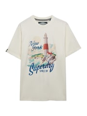 Superdry White Maritime Loose T-Shirt - Image 4 of 5