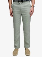Superdry Green Merchant Linen Pant - Image 1 of 6