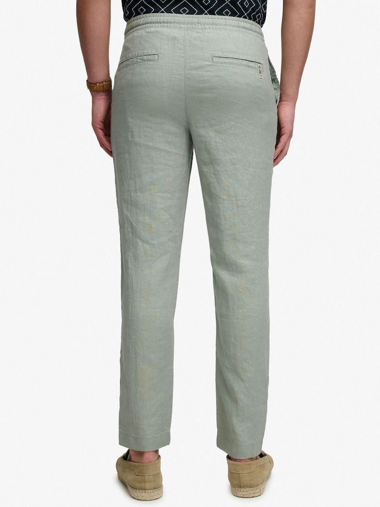 Superdry Green Merchant Linen Pant - Image 2 of 6