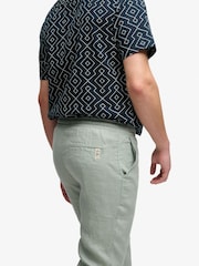 Superdry Green Merchant Linen Pant - Image 6 of 6