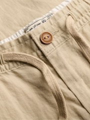 Superdry Natural Merchant Linen Trousers - Image 7 of 7