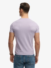 Superdry Lilac Purple Essential Logo Embroidered T-Shirt - Image 2 of 6