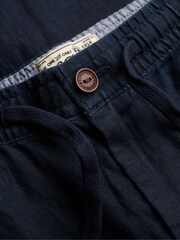 Blauw - Superdry Merchant Linen Trousers - Afbeelding 7 van 7