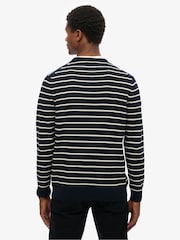 Superdry Blue Merchant Breton Jumper - Image 2 of 5