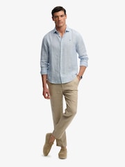 Superdry Blue Riviera Long Sleeve Shirt - Image 3 of 5