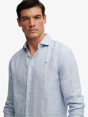 Superdry Blue Riviera Long Sleeve Shirt - Image 5 of 5