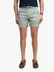 Superdry Green Merchant Linen Shorts - Image 1 of 5