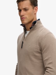 Superdry – Essentials – Baumwollpullover mit halbem Reissverschluss - Bild 4 von 6