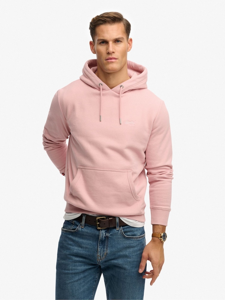 Superdry Pink Essential Logo Hoodie - Image 1 of 7