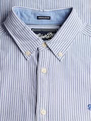 Superdry Blue Essentials Oxford Shirt - Image 6 of 6