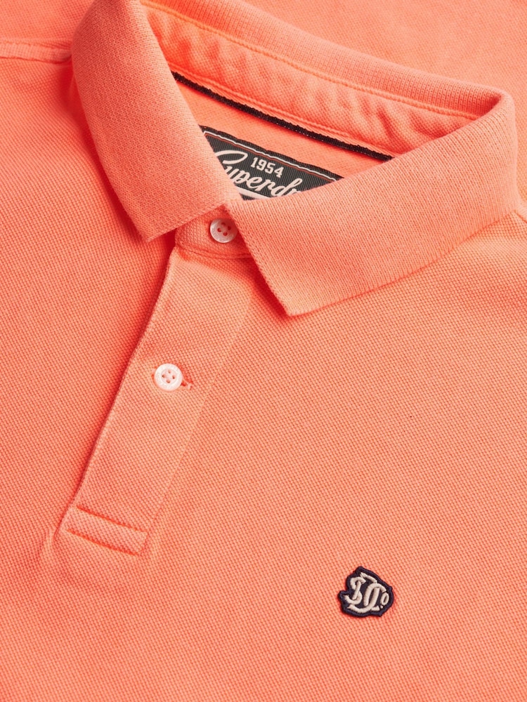 Superdry Pink Vintage Destroy Polo Shirt - Image 2 of 2