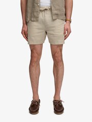 Superdry Natural The Merchant Store - Linen Shorts - Image 4 of 6