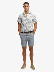 Superdry Blue Vintage Loom Short Sleeve Shirt - Image 3 of 6