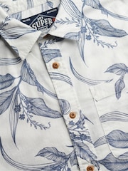 Superdry Blue Vintage Loom Short Sleeve Shirt - Image 6 of 6