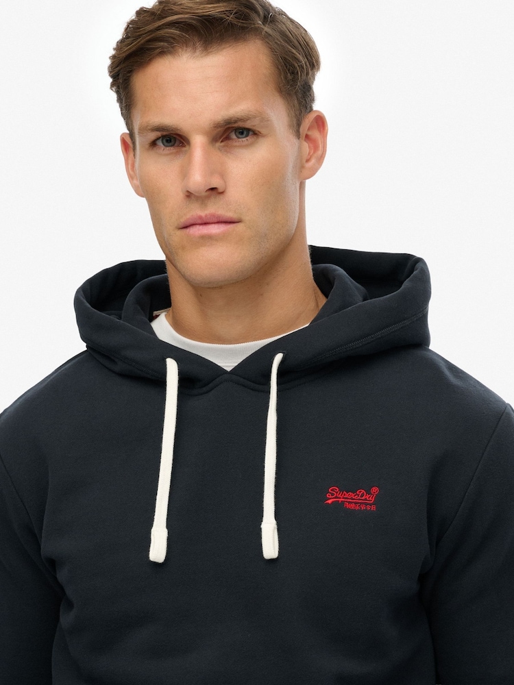 Superdry Navy Blue Essential Logo Classic Hoodie - Image 3 of 3