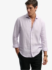 Superdry Purple Riviera Long Sleeve Shirt - Image 5 of 7