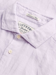 Superdry Purple Riviera Long Sleeve Shirt - Image 7 of 7