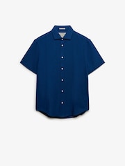 Fransk Blå - Superdry Riviera kortermet linskjorte - Bilde 8 av 9