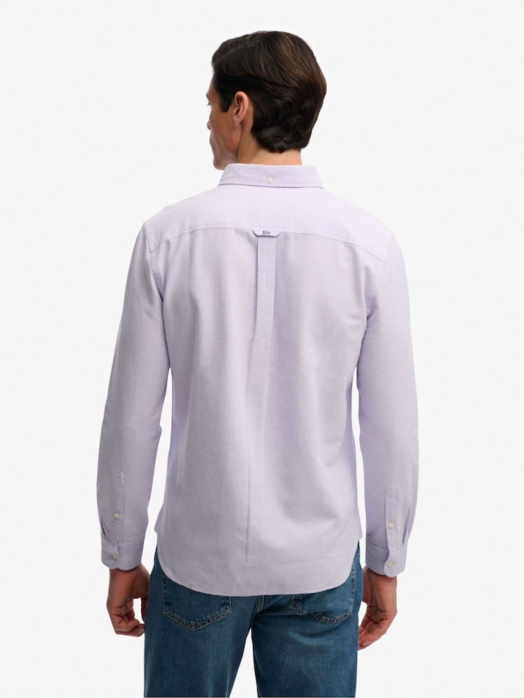 Superdry Purple Essentials Oxford Shirt - Image 2 of 4