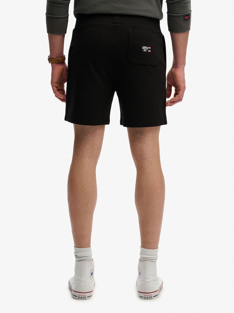 Superdry Black Essential Logo Classic Shorts - Image 2 of 6