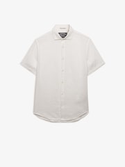 Superdry White Riviera Short Sleeve Linen Shirt - Image 10 of 11