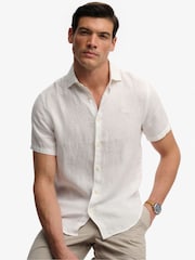 Superdry White Riviera Short Sleeve Shirt - Image 3 of 6
