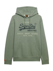 Grønn - Superdry Vintage Logo Heritage avslappet hettegenser - Bilde 1 av 2