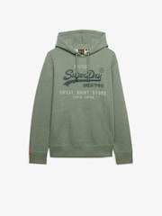 Superdry Green Vintage Logo Heritage Relaxed Hoodie - Image 4 of 5