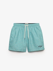 Superdry Green Premium Printed 15 Swim Shorts - Image 4 of 4
