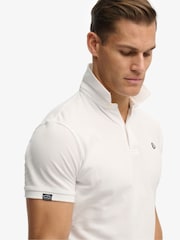 Superdry White Vintage Destroy Polo Shirt - Image 5 of 5