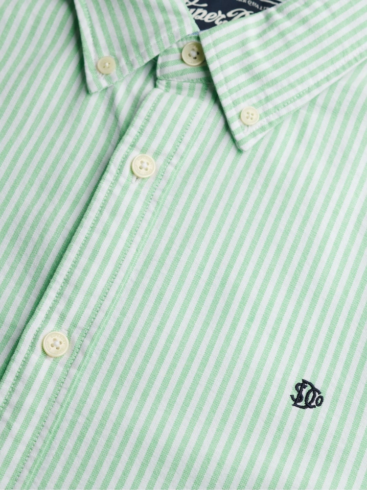 Superdry Green Essentials Oxford Shirt - Image 6 of 6