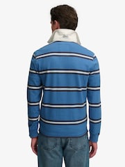Superdry Blue Vintage Athletic Stripe Rugby Shirt - Image 2 of 6