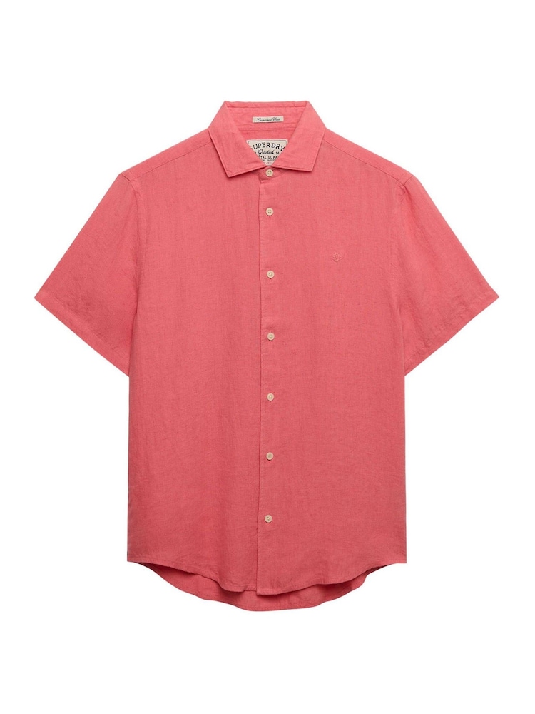 Superdry Pink Riviera Short Sleeve Shirt - Image 1 of 1